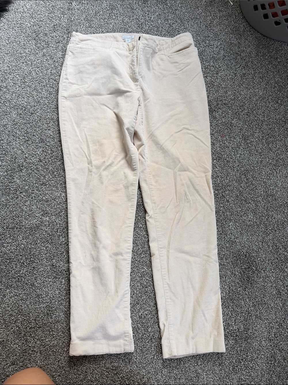 Woman’s Classic Cream Corduroy Pants